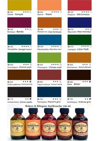 Resim Rohrer & Klingner Antik Mürekkep 28-modern Sanatçılar İçin Profesyonel 100ml 430-mauriziusblau Çok Renkli 