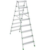 Resim Saraylı Alüminyum Merdiven Çift Taraflı 8+8 