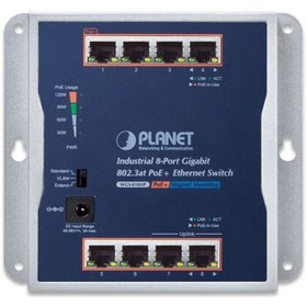 Resim Planet PL-WGS-818HP 8 Port Gigabit PoE+ 120w Endüstriel PoE Switch 