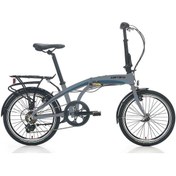 Resim CARRARO FLEXI 106 KATLANIR BİSİKLET 320H V 20 JANT 6 VİTES MAT GRİ-SİYAH-MAVİ 