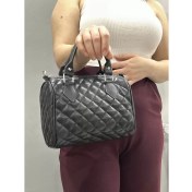 Resim Kapaksız Kapitone Siyah Cilt Çanta 