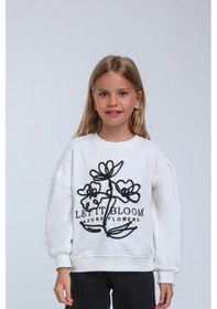 Resim Xo Kids Kız Çocuk Sweatshirt 5-9 Yaş 35855 Beyaz 