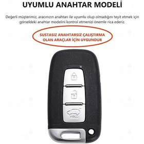 Resim Hyundai Ix35 I30 Tucson Elentra Kia Rio Sportage Sorento Deri Görünüm Tpu Anahtar Kılıfı Kırmızı 