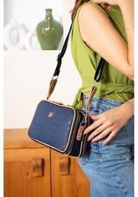 Resim Just Polo Kadın Ayarlanabilir Uzun Askılı Omuz Çantası Ebat 17x27 Lacivert Camel Yeni 