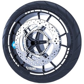 Resim Floresan Beyaz Moto GP Stili Jant Şeridi Sticker Çınar Extreme 