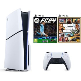 Resim Sony Playstation 5 Slim Cd Edition - Ps5 Fifa FC 24 - GTA 5 Oyun Konsolu 