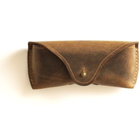 Resim Hi Leather Pitho Deri Gözlük Kılıfı Camel 