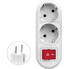 Resim Fetih Ikili Golyat Priz Topraklı Anahtarlı Fetih 106-02 