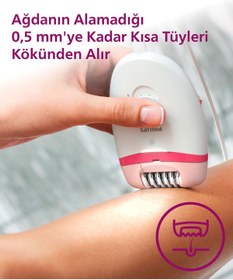 Resim Philips BRE255/05 Kablolu Epilatör,Bacak İçin Kullanım,Işık Özellikli,3 Ek Parçalı,2 Hız Ayarı 