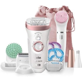 Resim Braun Silkepil 9 SensoSmart, 4'ü 1 arada, SmartLight, Ekstra geniş döner başlık, MicroGrip - SES 9985 BS 