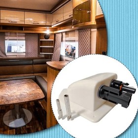 Resim Su geçirmez Çift Delikli Güneş Paneli Bağlantı Kutusu - Karavan, Karavan ve Yat için Dayanıklı Plastik Tel Bağlayıcı 