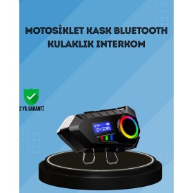 Resim 365Dükkan 500MAH Bataryalı Bluetooth 5.4 Interkom LED Ekranlı Fm Destekli 