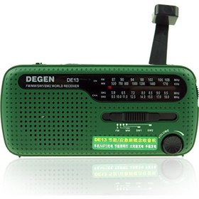 Resim DEGEN DE-13 Solar Radyo Krank Dinamo FM MW SW1 SW2 