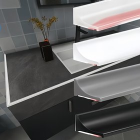 Resim Mutfak tezgahı su bariyer şeritleri, lavabo ve dolap için ocağa uygun, 1,5 metre uzunluktan 3 fit (3 meter) boyutlar. Birden fazla renk se 