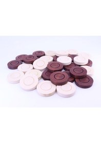 Resim Kayın Ağacından 35 Mm Tavla Pulu 3,5cm 