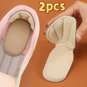 Resim 2/4 adet Topuk Yaması 2'si 1 Arada - Kaymaz ve Anti-Kaymaz Topuk Yastığı, Ayakkabı Boyutunu Ayarlamak İçin Kullanılır, Nefes Alabilir ve Şok Emici Topuk Yastığı, Erkeklerin Günlük Ayakkabıları, Kaykay Ayakkabıları ve Yüksek Topuklu Ayakkabılar İçin Uygun, Cu 