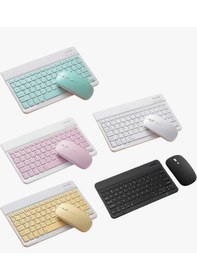 Resim Lenovo Tab M10 Plus 3.nesil Uyumlu Bluetooth Klavye Mouse Set Lazer 
