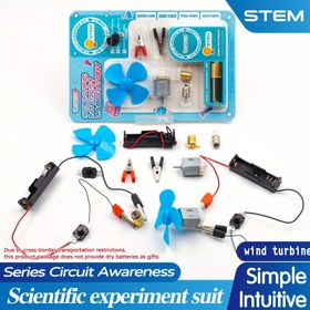Resim STEM Devre Deney Seti, Küçük Ampul Aydınlatma Kiti, Pil Paketi ve Anahtarlı Ev Eğitimi Eğitim Seti 