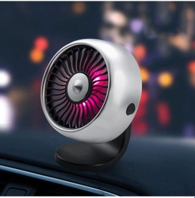 Resim Led Işık Soğutma Hava Sirkülatörü Fanı Çok Fonksiyonlu Araç Aracı Araba Havalandırma İçin 