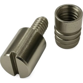 Resim Vidalı Raf Pimi 8×21 mm Nikel Kaplama Metal Raf Taşıyıcı (250 Adet 1 Paket) 