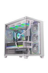 Resim BitFenix Polii White 750W 80+ Bronze PSU 4X120mm FRGB Fan ATX Temperli Cam Beyaz Gaming (Oyuncu) Kas 
