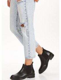 Resim Seend Siyah Cilt Topuklu Bot 