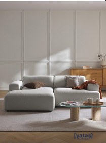 Resim Most Mollista 2 Modül Sol Köşe Koltuk 32 Gri Keten Kumaş Yumuşak 