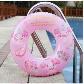 Resim Kuromi Melodi Karikatür Çocuk Havuz Deniz Yüzme Simidi Pembe Pembe 