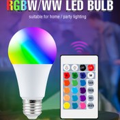 Resim Uzaktan Kumandalı 16 Renk Değiştiren RGB LED Ampul, 9W 175-265V AC, Ayarlanabilir Akıllı Lamba, Ev Dekorasyonu için E27 Tabanı, Partiler ve Ortam Aydınlatması, Ev için LED Ampuller 