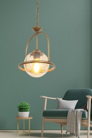 Resim Taşcan Aydınlatma Arkas Tekli Eskitme Bal Camlı Sarkıt Çocuk Odası Kolidor Mutfak Avize 