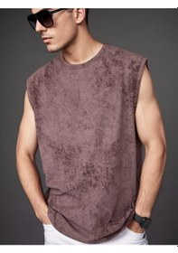 Resim Uglerod Spor İçin Oversize Dantel Kollu Atlet, Spor Salonu İçin 451827140 Kahverengi 