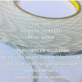 Resim 5 MM 1mt Çift Taraflı Bant Ekran Cam Kasa Kapak Tamir Bantı-şeffaf 1 Metre-Tamir Seti Hariç 