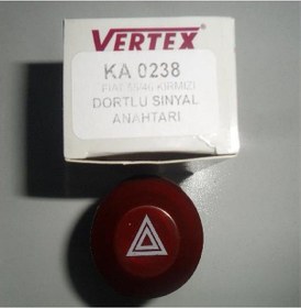 Resim Dörtlü Sinyal Flaşör Anahtar Fiat 55/46 Kırmızı Şapkalı 956.613.124.00 An0238 