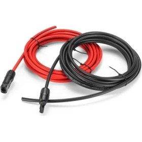 Resim Lexron Mc4 Konnektörlü 6 mm Güneş Paneli Için Solar Kablo - Toplam 6 Metre (3 M Siyah + 3 M Kırmızı) 