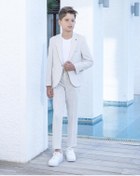 Resim Erkek Çocuk Bej Takım Elbise Gofi Spor Takım 3-14 Yaş Ceket Pantolon Tişort 3-14 Yaş Bej 