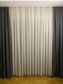 Resim As Perde Keten Tül Perde Kırışmaz Keten Tül Perde 