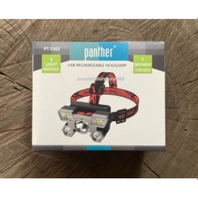 Resim Panther Pro 5501 Şarjlı Kafa Lambası Led Lamba Kamp Lambası 5 Led Led Çok Renkli 