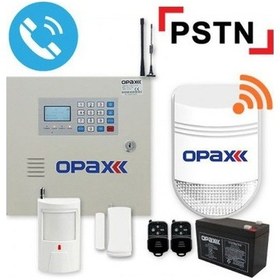 Resim Opax-2545 Pstn Panel & Bgr-09 Kablosuz Sirenli Full Alarm Seti 