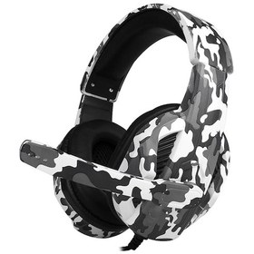 Resim Skycity Kubıte T-173 40mm Sürücüli 3.5mm Kablolu Oyun Kulaklığı - Dönüştürülebilir Mikrofon, Yumuşak Pu Yastık, Çoklu Cihaz Uyumlu Kamuflaj Gri 10" 