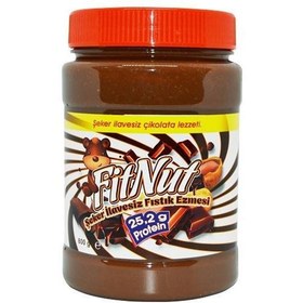 Resim FitNut Şekersiz Çikolatalı Fıstık Ezmesi 800g - Katkı İçermez 