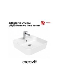Resim Creavit Loop Çanak Lavabo 45 Cm Beyaz Lp046-00cb00e-0000 