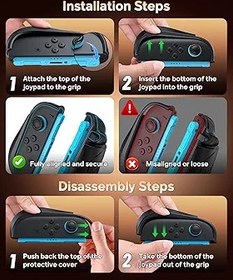 Resim FYOUNG Nintendo Switch 2 (2025) için Dockable kılıf, yumuşak TPU sap kapağı, Joy-Con için, çıkarılabilir, çizilmez PC arka kapak, Switch 2 aksesuarı için koruyucu kılıf 