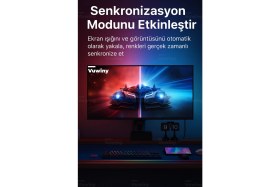 Resim Bilgisayar Monitör Görüntüye Duyarlı Sync Neon Ambilight LED Aydınlatma (32" Inç) 