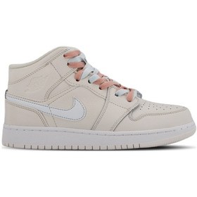 Resim Nike Jordan 1 Midmulti-color Swoosh Phantom Sneaker Kadın Ayakkabı Beyaz / Mavi 555112-035 Beyaz - Mavi 