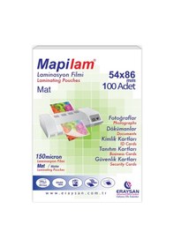 Resim Mapilam 150 Mic. Mat Laminasyon Filmi Kredi Kartı 54 x 86 CM 100'lü 