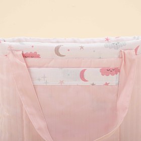 Resim Bebek Bakım Çantası - Pembe Saten - Pembe Bulut 