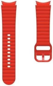 Resim Samsung Galaxy Watch 4 5 Pro 6 7 Seri 40 44mm Classic 42 43 45 46 47mm Uyumlu Ocean Silikon Kordon Kırmızı 