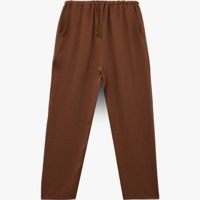 Resim Koton Aerobin Kumaş Beli Bağcıklı Cepli Havuç Pantolon Kahverengi 5sak40052ew Kahve 