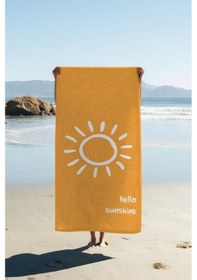 Resim Dijital Baskı Plaj Deniz Havlusu Hello Sunshine Desenli Peştamal Hvl0001 Renkli 