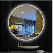 Resim GLOBAL LED MIRROR 90 cm Dokunmatik Tuşlu Buğu Yapmayan Ledli Yuvarlak Banyo Aynası 